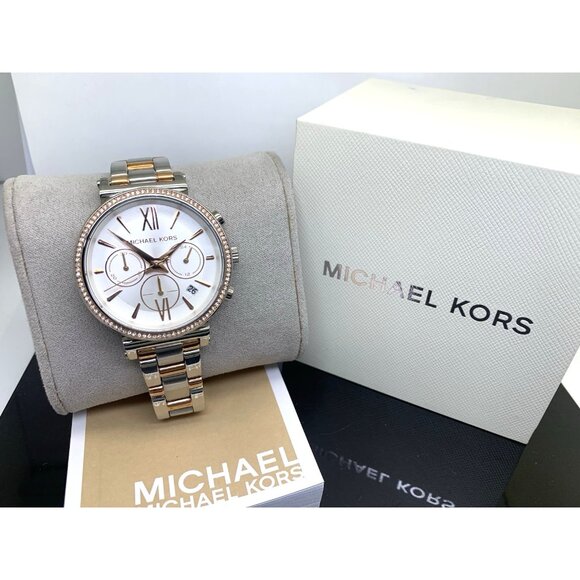 Michael Kors Women\'s Watch MK6558 Sofie Quartz Chronograph Rose Gold Steel 39mm main image 11